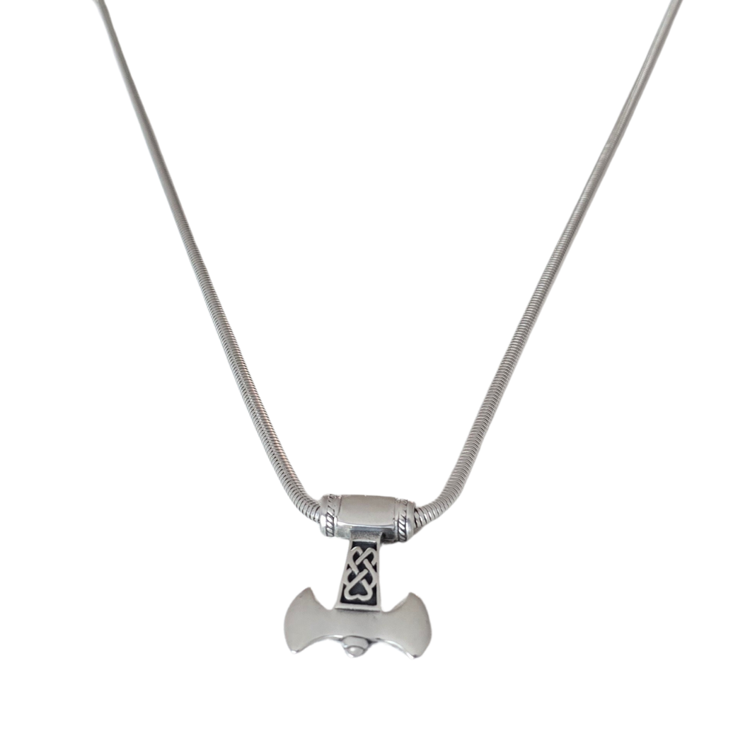 High Grade Stainless Steel Set - Chain and Double Headed Axe Pendant (SSSETPC013)