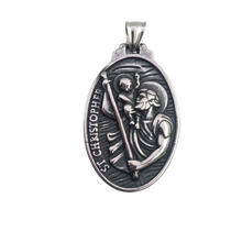 Load image into Gallery viewer, St Christopher Stainless Steel Pendant (SSP008)
