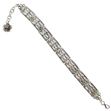 Load image into Gallery viewer, 925 Sterling Silver Filigree Link Bracelet – Handcrafted Vintage Floral Design (925BRAC019)
