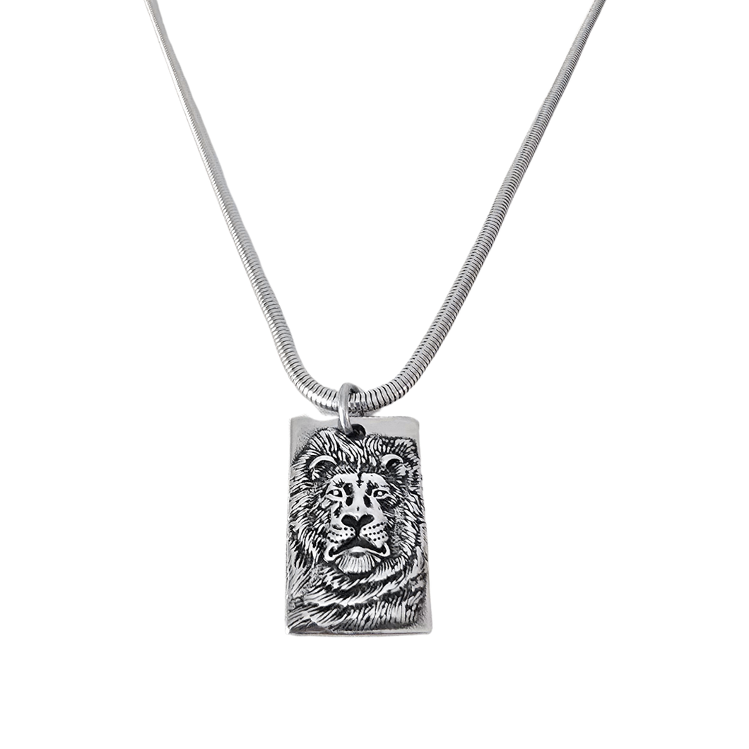 High Grade Stainless Steel Set - Chain and Lion Head Pendant (SSSETPC014)