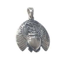 Load image into Gallery viewer, 925 Sterling Silver Pendant Antient Egyptian Symbol Scarab (925P048)
