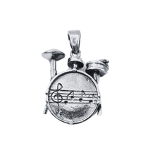 Load image into Gallery viewer, Drum set 925 Silver Pendant (925P024)
