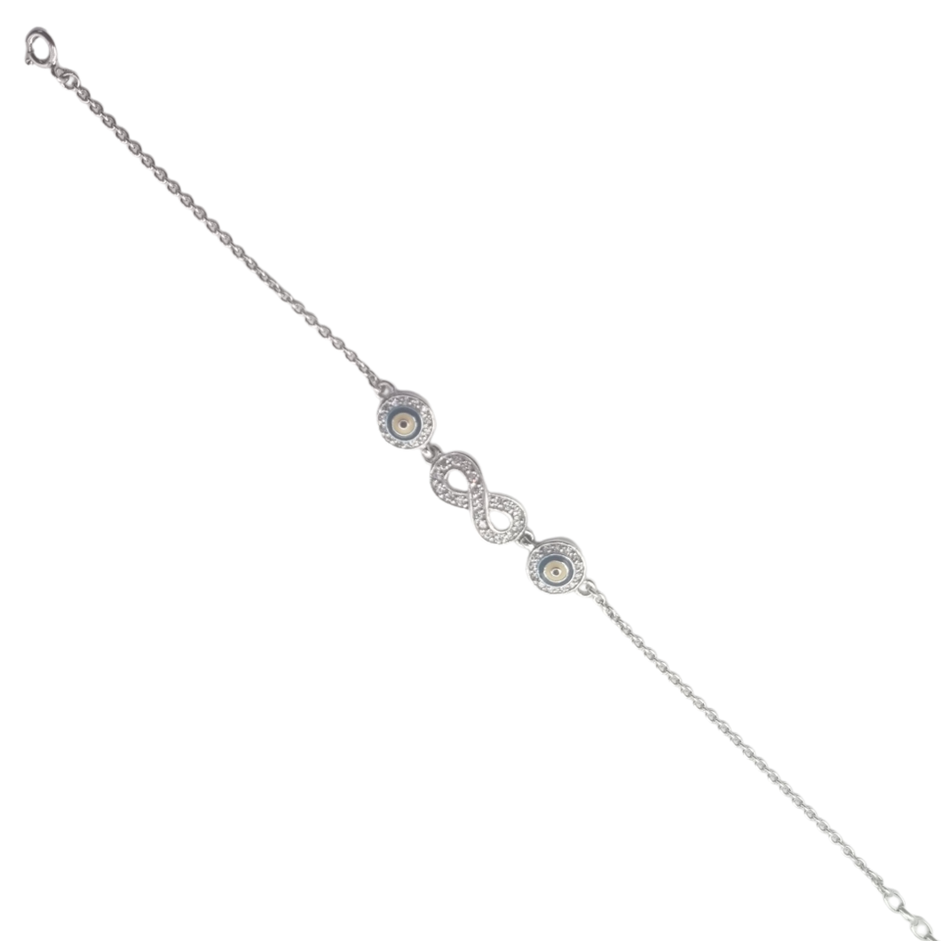 Infinity and Evil eye Women 925 Silver bracelet (925BRAC005)