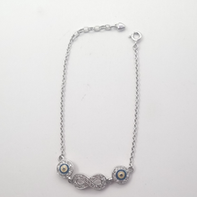 Load image into Gallery viewer, Infinity and Evil eye Women 925 Silver bracelet (925BRAC005)
