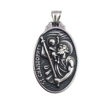 Load image into Gallery viewer, St Christopher Stainless Steel Pendant (SSP008)
