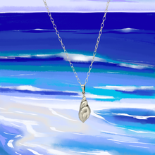 Load image into Gallery viewer, 925 Sterling Silver Shell Pendant and Chain Set Oval Links Design (925SETPC027)
