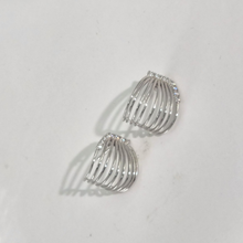 Load image into Gallery viewer, 925 Sterling Silver Stud Earrings with Pavé Halo (925ER014)
