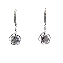 Load image into Gallery viewer, 925 Sterling Silver Hanging Earrings with CZ (925ER022)
