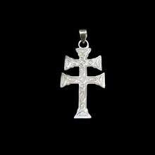 Load image into Gallery viewer, 925 Sterling Silver Patriarchal Cross Pendant - 5.5 cm × 3 cm (925P096)
