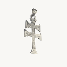 Load image into Gallery viewer, 925 Sterling Silver Patriarchal Cross Pendant - 5.5 cm × 3 cm (925P096)
