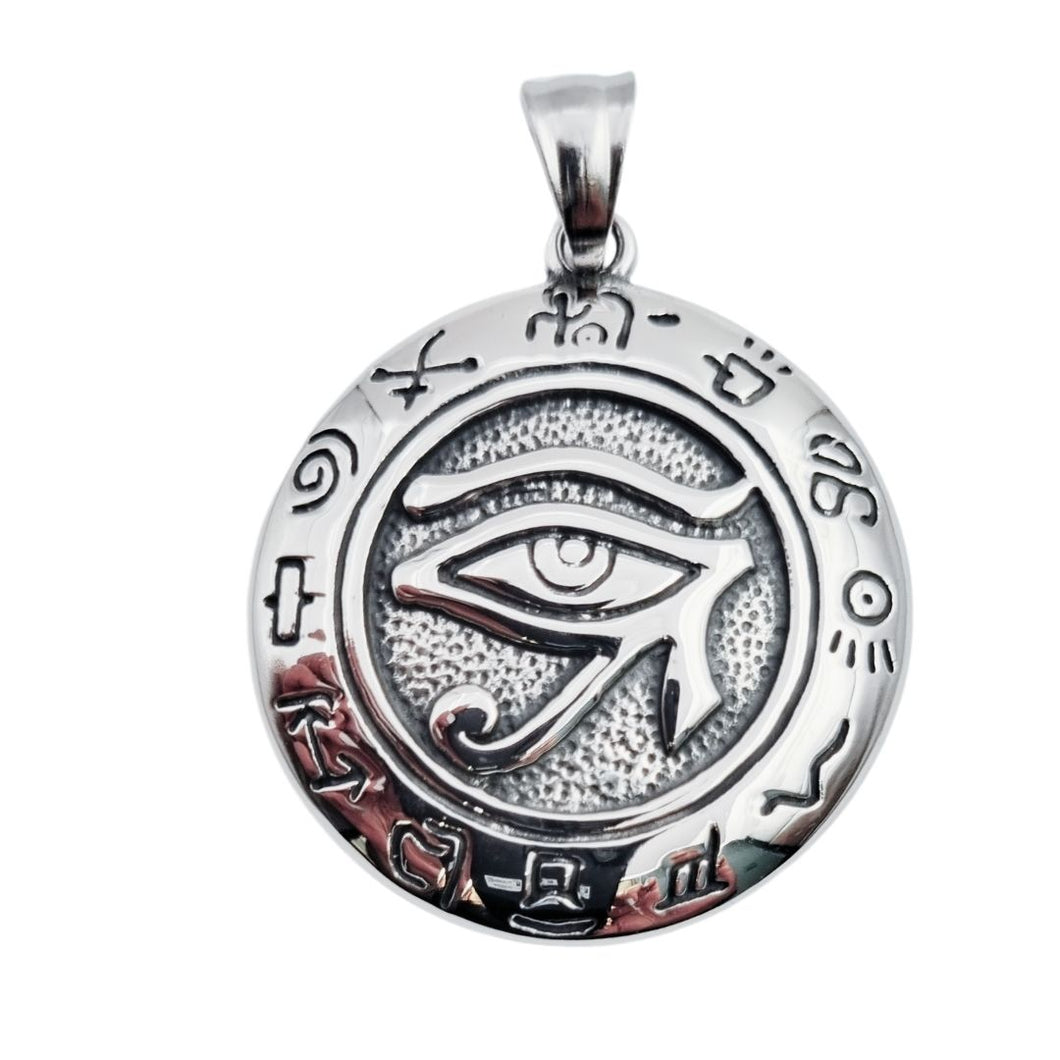 Eye of Ra Egyptian Symbol Stainless Steel Pendant (SSP010)