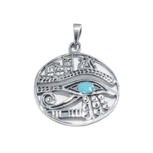 Load image into Gallery viewer, 925 Sterling Silver Pendant Antient Egyptian Symbol Eye of Ra (925P047)
