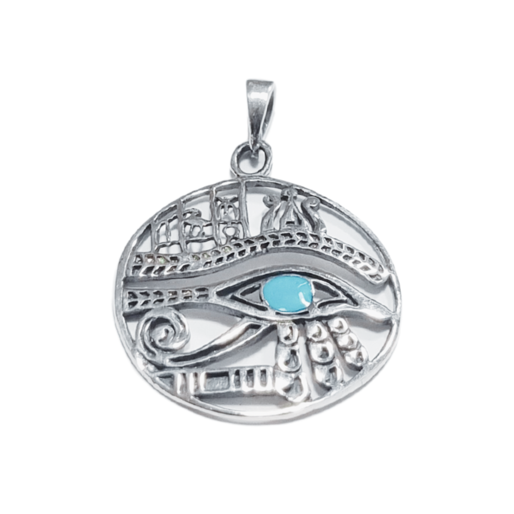 925 Sterling Silver Pendant Antient Egyptian Symbol Eye of Ra (925P047)