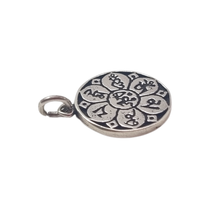 Load image into Gallery viewer, Ancient Runes in Flower Shape 925 Silver Pendant (925P036)
