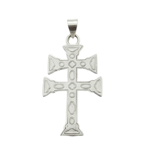 Load image into Gallery viewer, 925 Sterling Silver Patriarchal Cross Pendant - 5.5 cm × 3 cm (925P096)
