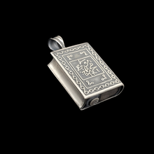Load image into Gallery viewer, 925 Sterling Silver Pendant Prayer Container with Bottom Opening (925P086)
