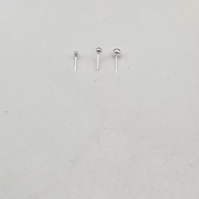 Load image into Gallery viewer, Set of 3 Pairs 925 Sterling Silver Ball Stud Earrings - Small 2.5 mm, Medium 3.3 mm, Large 4.2 mm (925STUDSSET004)
