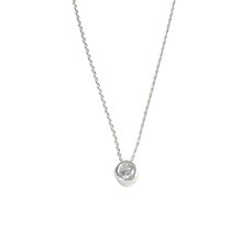 Load image into Gallery viewer, Solitaire Necklace with Round Cubic Zirconia Pendant - 925 Sterling Silver (925SETPC007)
