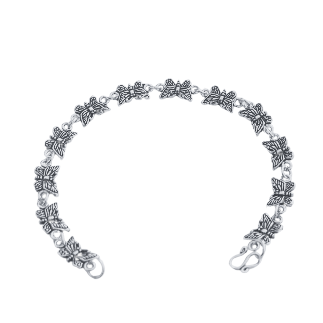 Butterfly links 925 Sterling Silver Bracelet (925BRAC012)
