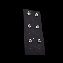 Load image into Gallery viewer, Set of 3 Pairs 925 Sterling Silver Ball Stud Earrings - Small 2.5 mm, Medium 3.3 mm, Large 4.2 mm (925STUDSSET004)
