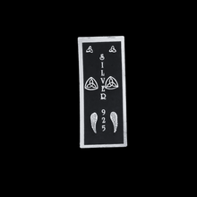 Load image into Gallery viewer, Set of 3 Pairs 925 Sterling Silver Stud Earrings, Small Trinity 4.3mm, Big Trinity 8.5mm, Wings13.3mm x 4.6mm (925STUDSSET001)
