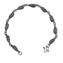 Load image into Gallery viewer, Leaf link 925 Silver bracelet (925BRAC004)
