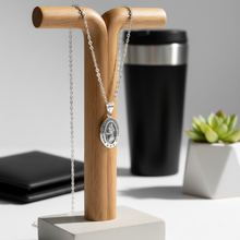 Load image into Gallery viewer, Saint Christopher Pendant Necklace - 925 Sterling Silver - 50cm Chain (925SETPC003)

