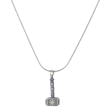 Load image into Gallery viewer, 925 Sterling Silver Set Mjölnir Hammer Pendant and 60cm Chain (925SETPC016)
