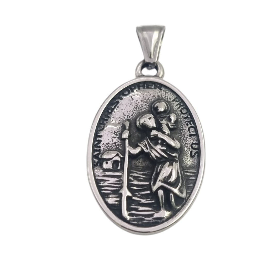 Saint Christopher Stainless Steel Pendant (SSP018)