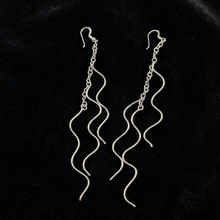 Load image into Gallery viewer, 925 Sterling Silver Long Drop Earrings (925ER027)
