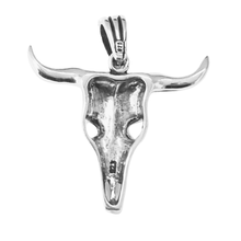 Load image into Gallery viewer, 925 Sterling Silver Pendant Buffalo&#39;s Skull (925P051)

