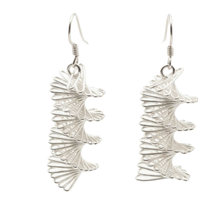 Load image into Gallery viewer, 925 Sterling Silver Twisted Floral Drop Earrings - Aircut Openwork (925ER029)
