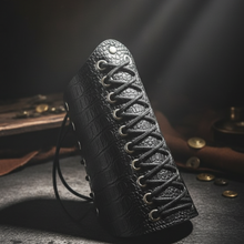 Load image into Gallery viewer, Men, Women Black PU Wrap Bracelet (LBRAC001)
