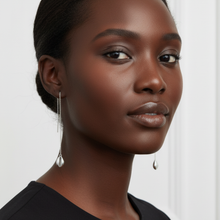 Load image into Gallery viewer, 925 Silver Earrings - Cowrie shell hanging on 11cm Chain (925ER018)
