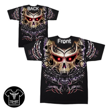 Load image into Gallery viewer, Skull Tribal Red Eyes Short Sleeve  T-shirt  (TS0062)
