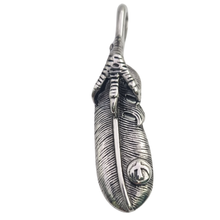 Load image into Gallery viewer, Eagle Feather with Eagle Talons Stainless Steel Pendant (SSP014)

