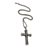 Load image into Gallery viewer, High Grade Stainless Steel Cross Pendant and Rope Link Chain Set (SSSETPC029)
