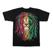 Load image into Gallery viewer, Rasta Lion Short Sleeve  T-shirt (TS0064)
