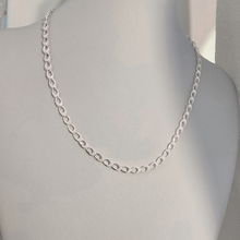 Load image into Gallery viewer, 925 Sterling Silver Ladies Chain - Frosted Finish, 50cm + 5cm Extension (925C009)
