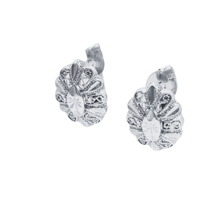 Load image into Gallery viewer, Huggies Type 925 Sterling Silver Earrings filigree, laser cut (925ER011)
