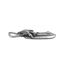Load image into Gallery viewer, Eagle Feather with Eagle Talons Stainless Steel Pendant (SSP014)

