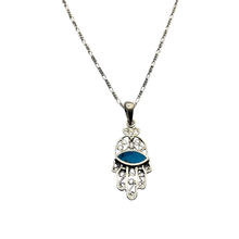 Load image into Gallery viewer, 925 Sterling Silver Hamsa Necklace 925 (925SETPC040)
