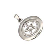 Load image into Gallery viewer, 925 Sterling Silver Pentacle Pendant - 3.1 cm Diameter (925P098)
