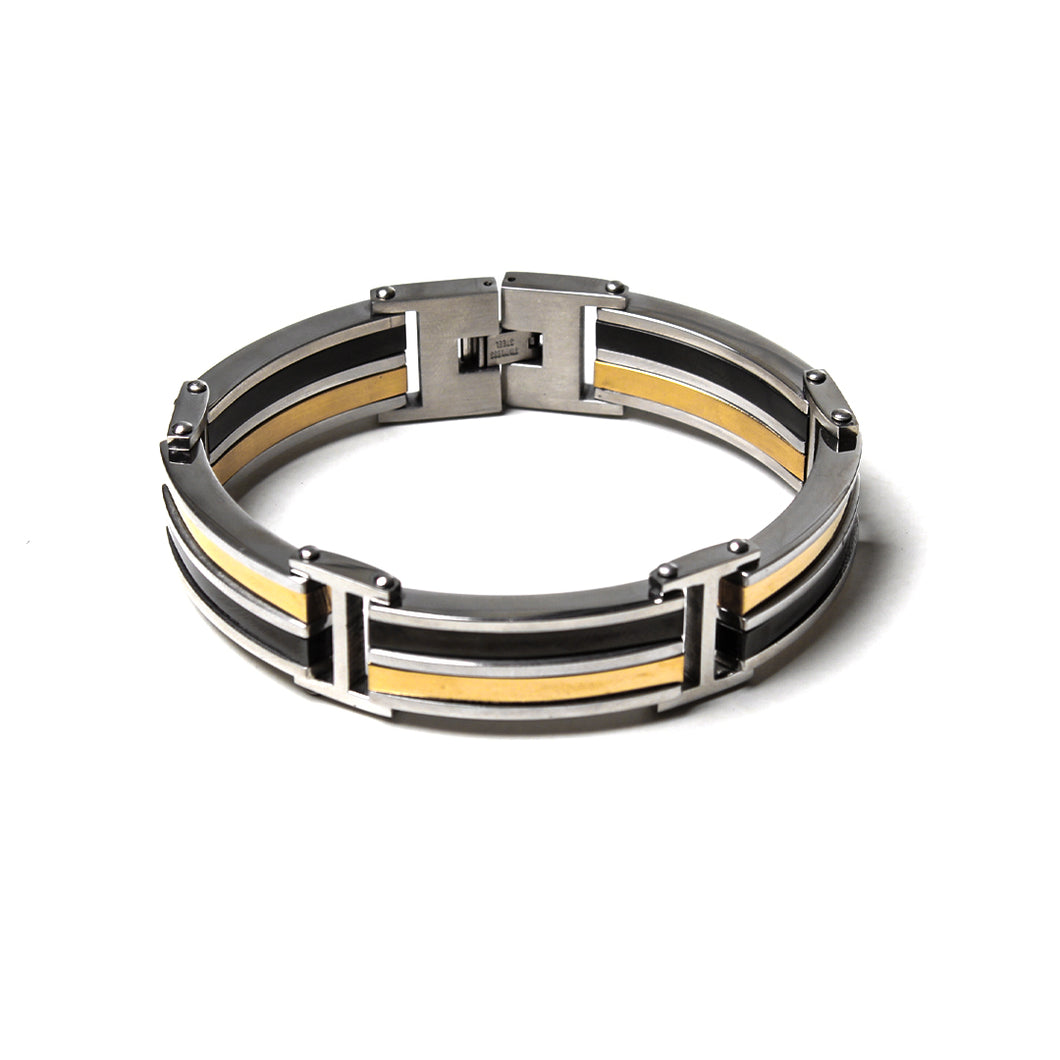 Stainless Steel Bracelet  - Black, gold, silver (SSBRAC003)