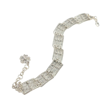 Load image into Gallery viewer, 925 Sterling Silver Filigree Link Bracelet – Handcrafted Vintage Floral Design (925BRAC019)
