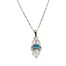 Load image into Gallery viewer, 925 Sterling Silver Hamsa Necklace 925 (925SETPC040)
