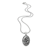 Load image into Gallery viewer, High Grade Saint Christopher Pendant and Cuban Link Chain Set (SSSETPC035)
