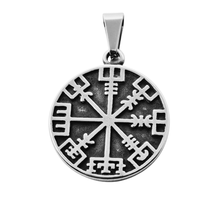 Load image into Gallery viewer, Vegvisir /Viking Compass/Stainless Steel Pendant (SSP0035)
