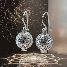 Load image into Gallery viewer, 925 Sterling Silver Aircut Ball Drop Earrings (925ER028)
