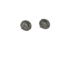 Load image into Gallery viewer, 925 Sterling Silver Flower Design Hugie Earrings (925ER056)
